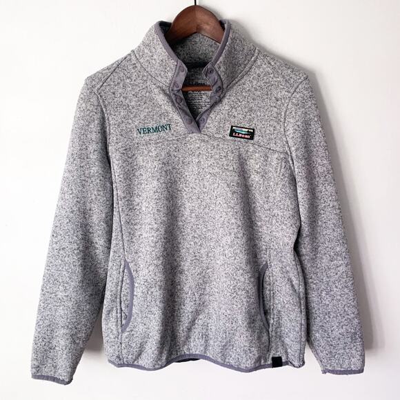 L.L.Bean Vermont Quarter Button Up Fleece Jacket Sweatshirt - Picture 1 of 8